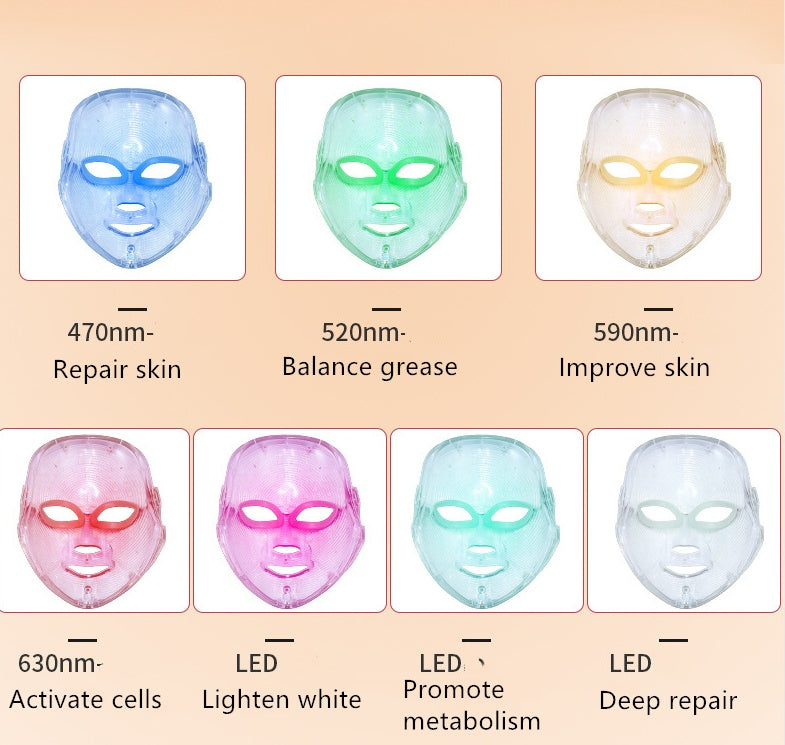 7-Color LED Face Mask – Light Therapy for Glowing Skin